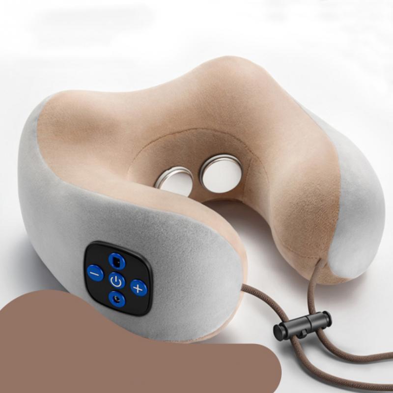 Gold U-type Massage Pillow Multi-function Shoulder Cervical Car Neck Guard