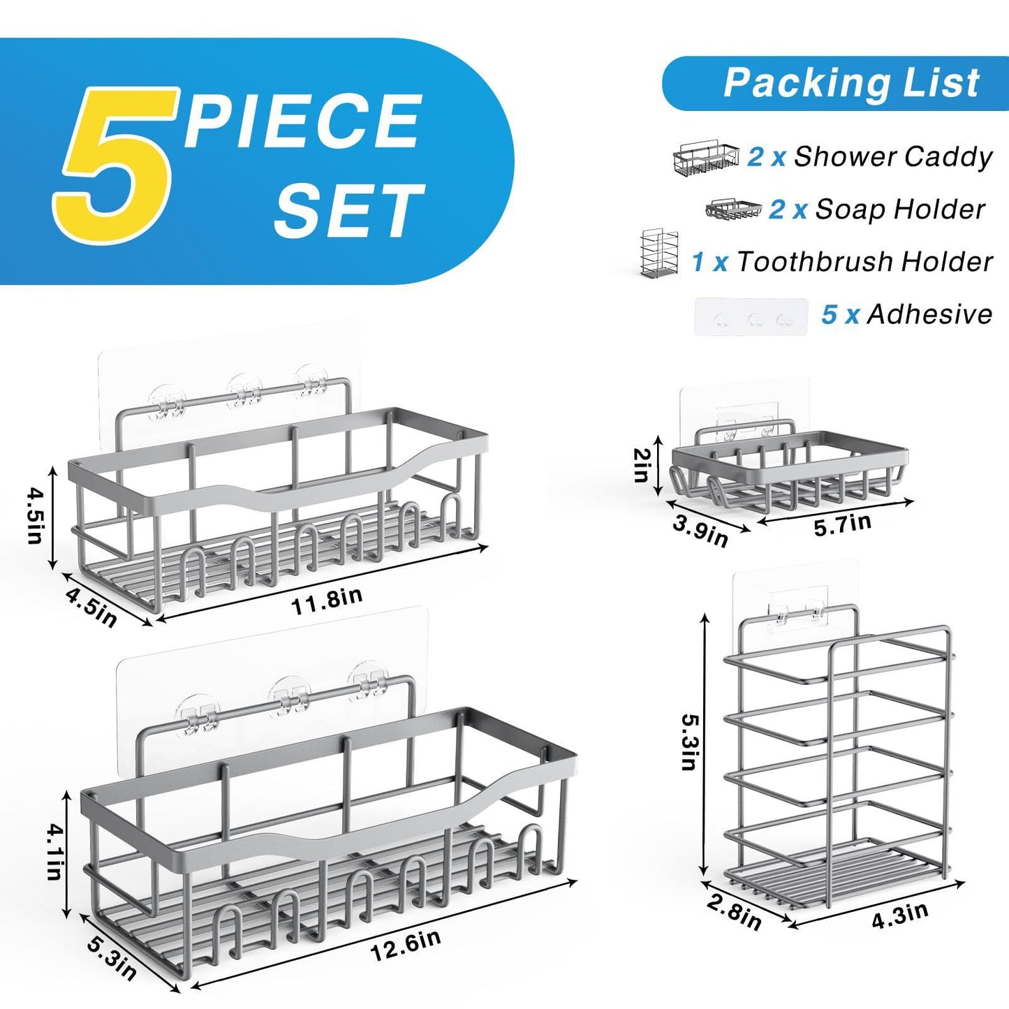 Bathroom Punch-free Storage Rack Wall-mounted Wall Mount